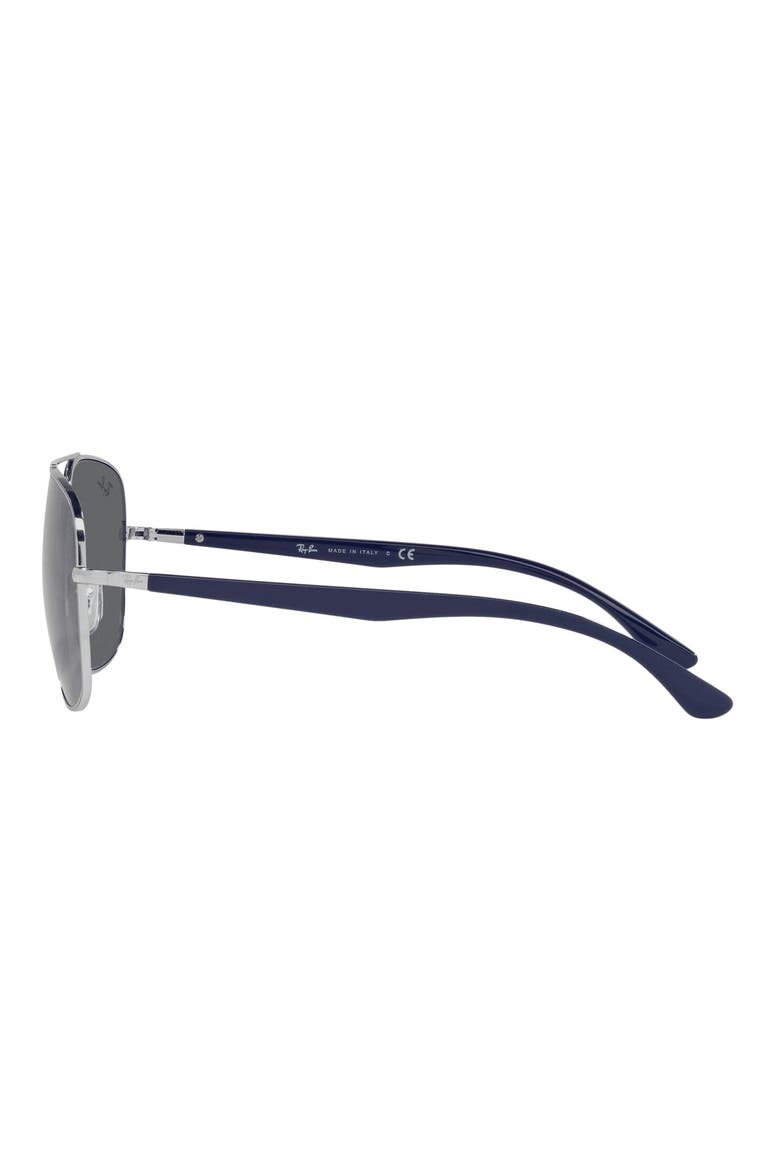 56mm Square Sunglasses, Alternate, color, SILVER