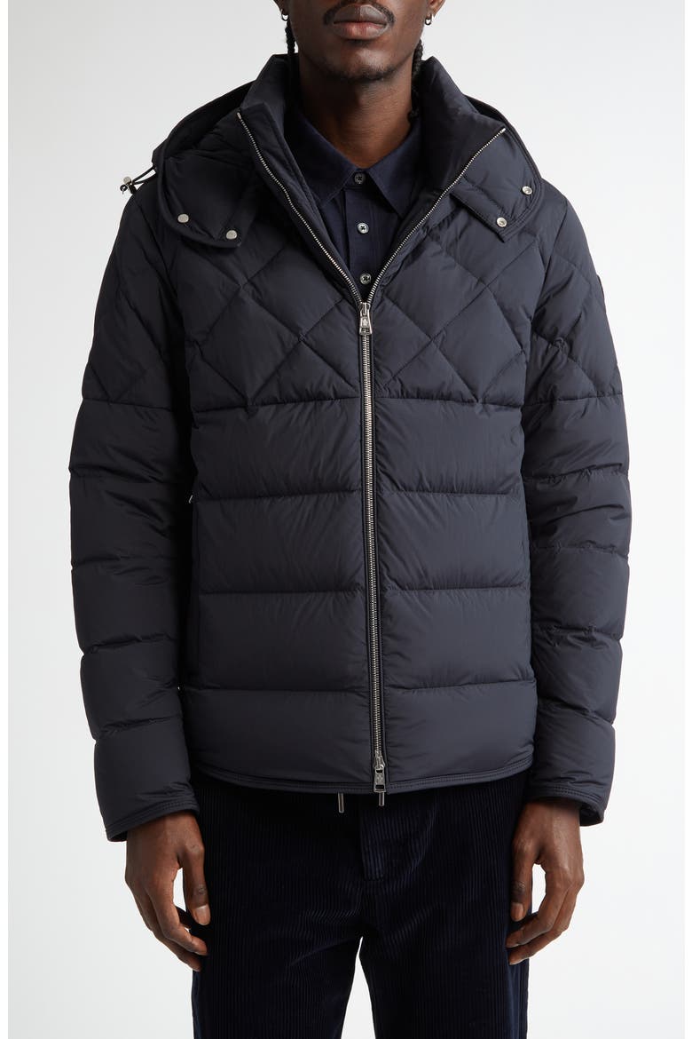 Cecaud Quilted Down Jacket, Main, color, NAVY/ NAVY