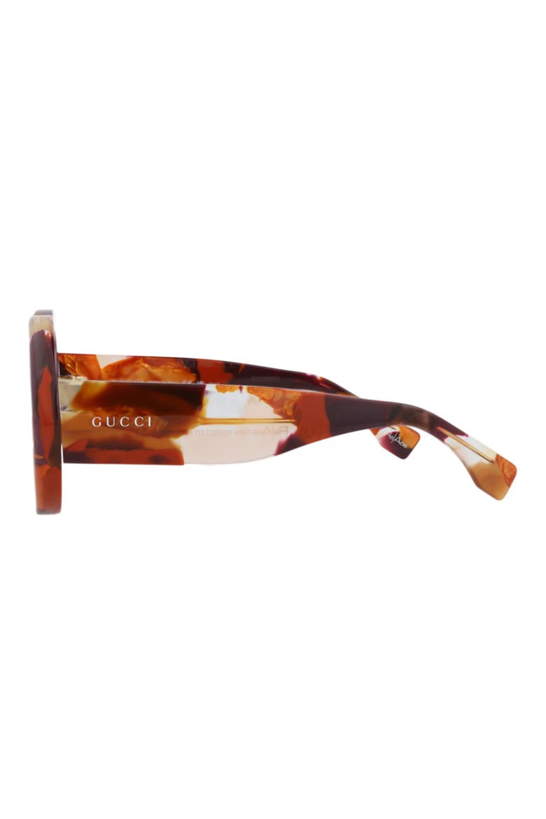Round Oversize Sunglasses, Alternate, color, ORANGE ORANGE VIOLET