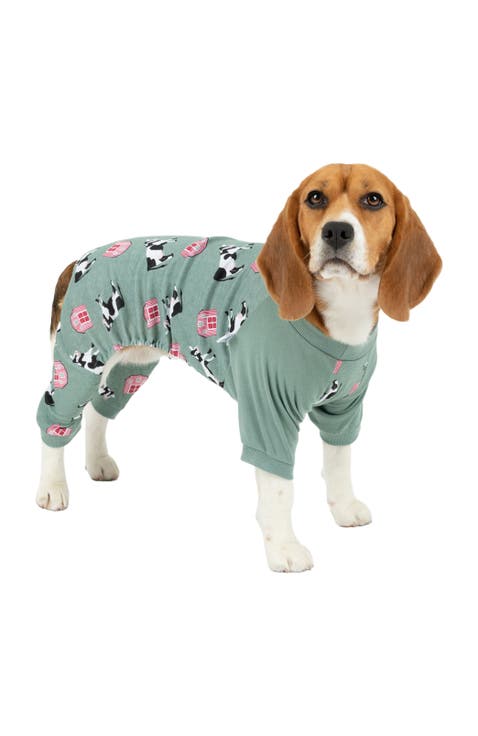 Dog Cotton Matching Family Pajamas, Animals & Paw Prints