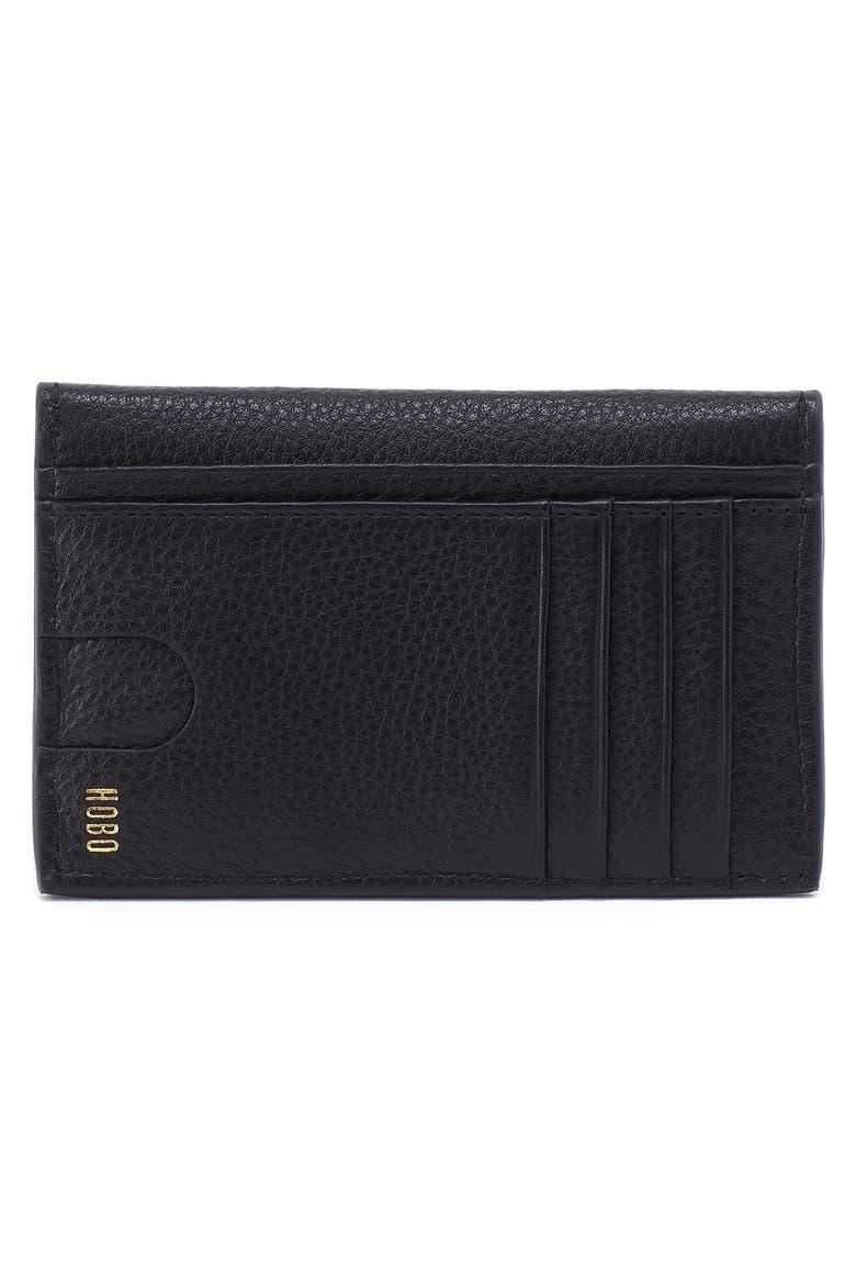 Goldie Leather Card Case, Alternate, color, BLACK