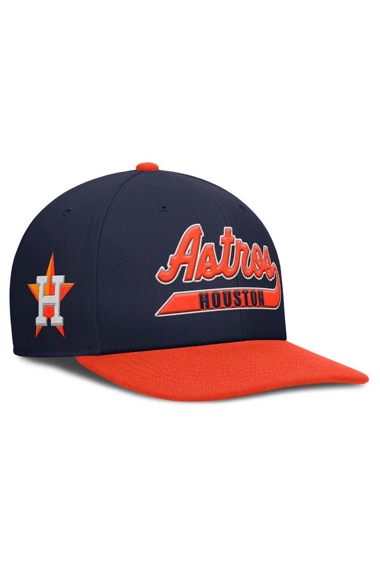 Men's Nike Navy/Orange Houston Astros Pro Performance Snapback Hat, Main, color, Navy