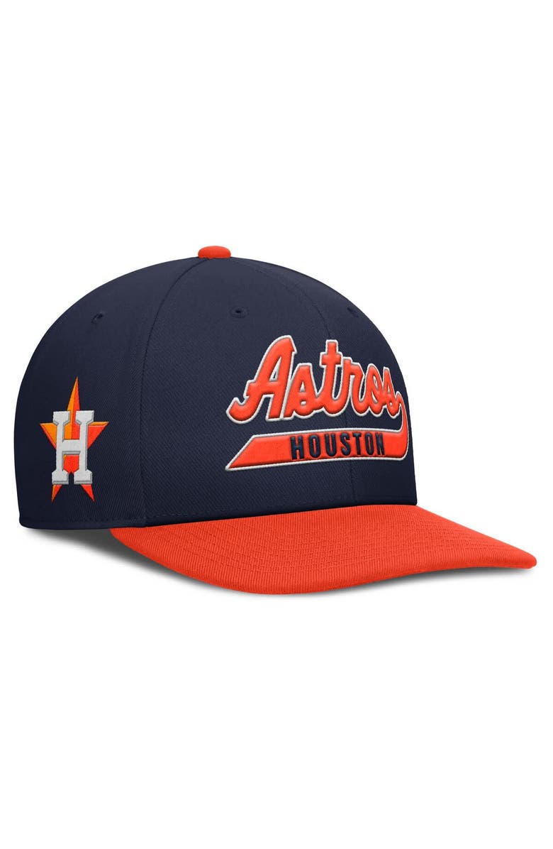 Nike Men's Nike Navy/Orange Houston Astros Pro Performance Snapback Hat, Main, color, Navy