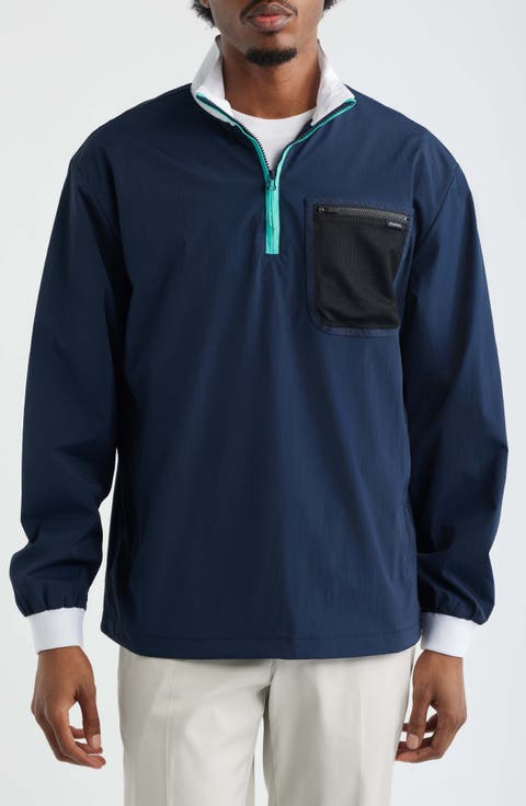 Cascade Colorblock Quarter Zip Windshirt Pullover