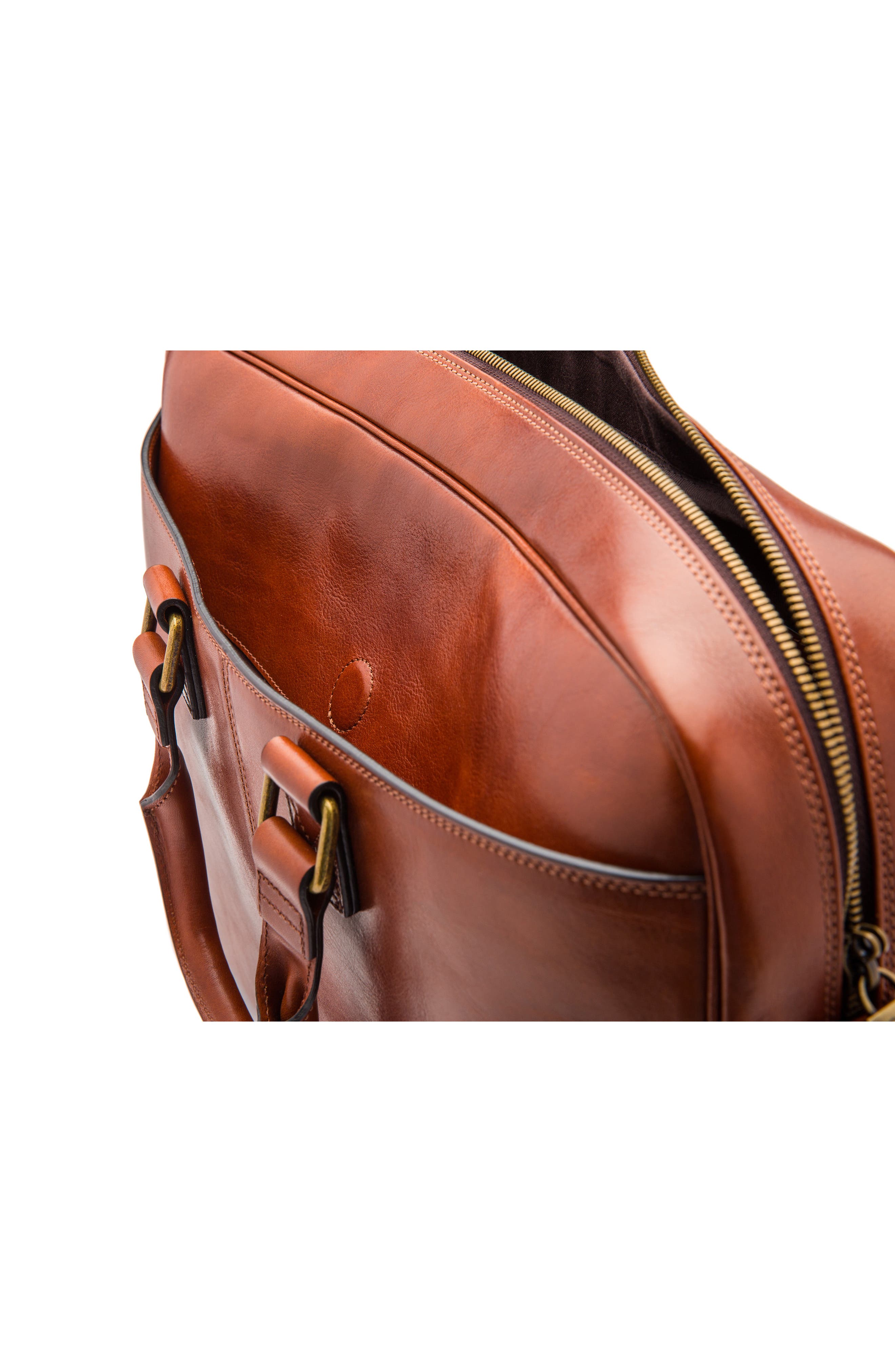 Bosca Leather Double Gusset Briefcase, Alternate, color, 