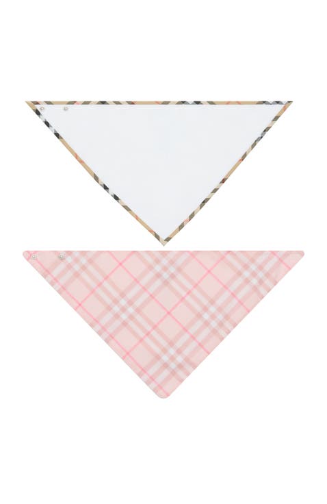 Check Cotton Two-piece Bib Set