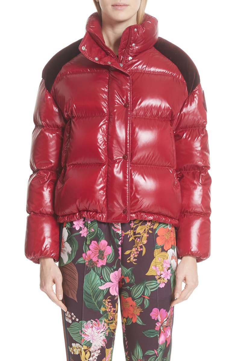 Moncler Genius by Moncler Chouette Velvet Trim Down Puffer Coat, Main, color,