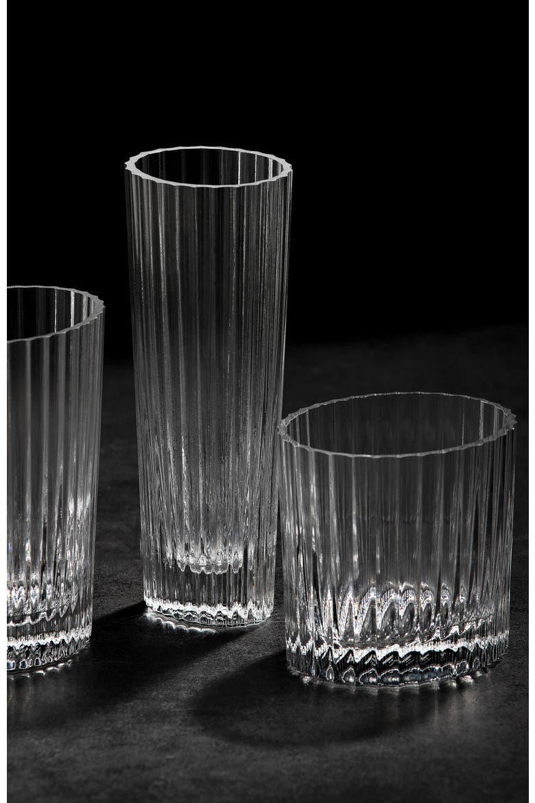 Wine Glasses NASTRI Set of 6  Transparent 10 oz, H 3.3", Alternate, color, No color