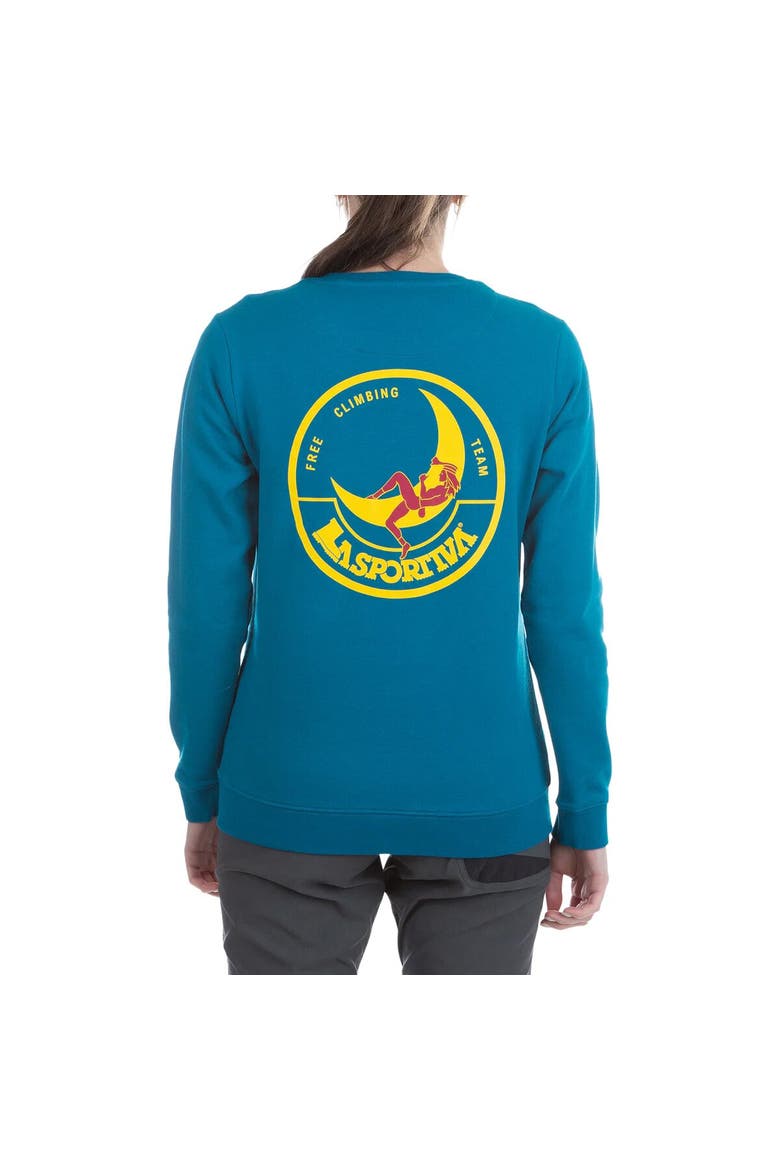 Climbing On The Moon Sweatshirt - Women's, Main, color, Turchese/Giallo