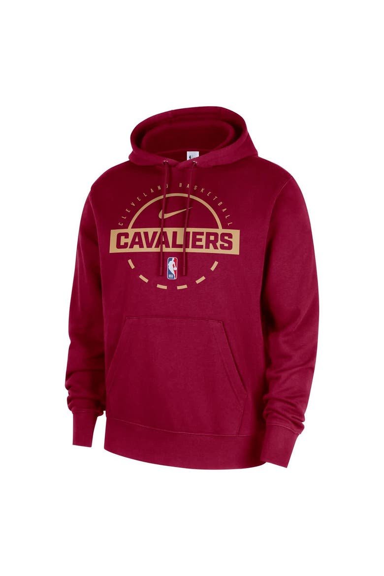 Men's Nike Wine Cleveland Cavaliers 2025/26 Authentic Practice Club Pullover Hoodie, Alternate, color, Wine