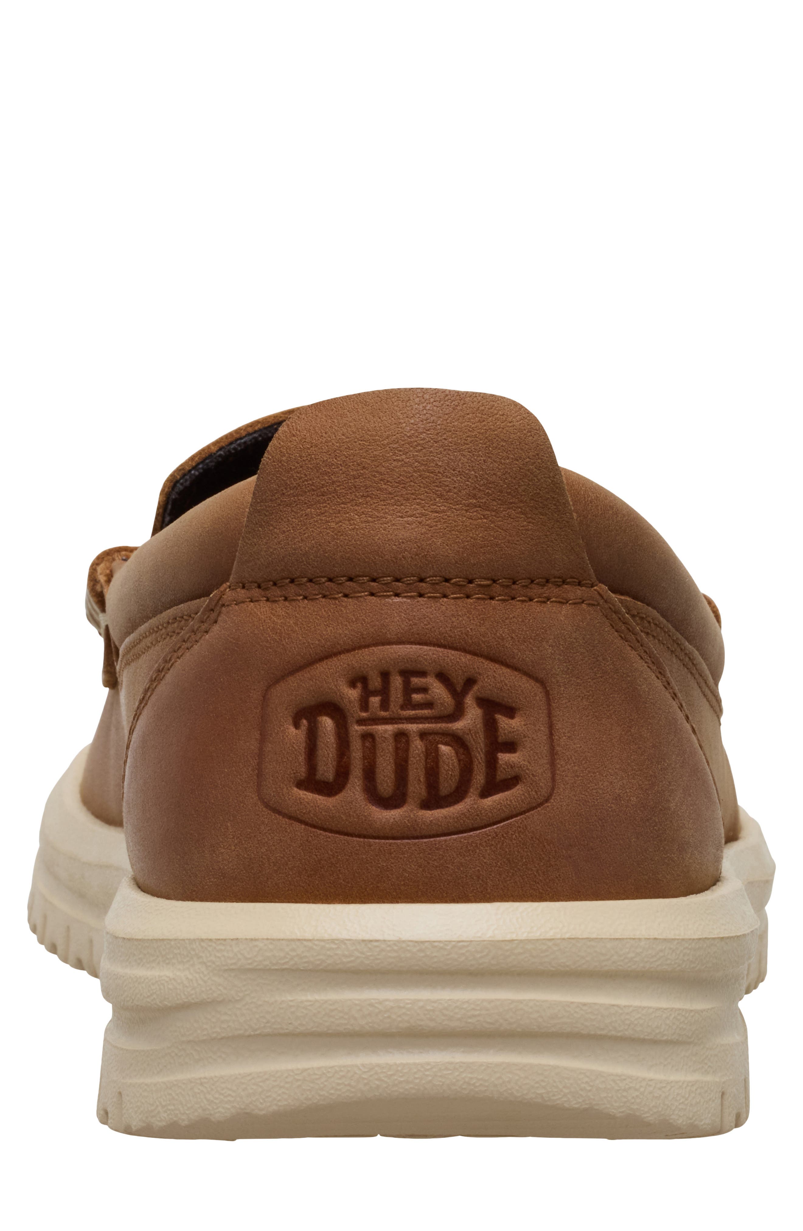 Hey Dude Wally NXT Leather Penny Loafer, Alternate, color, Tan