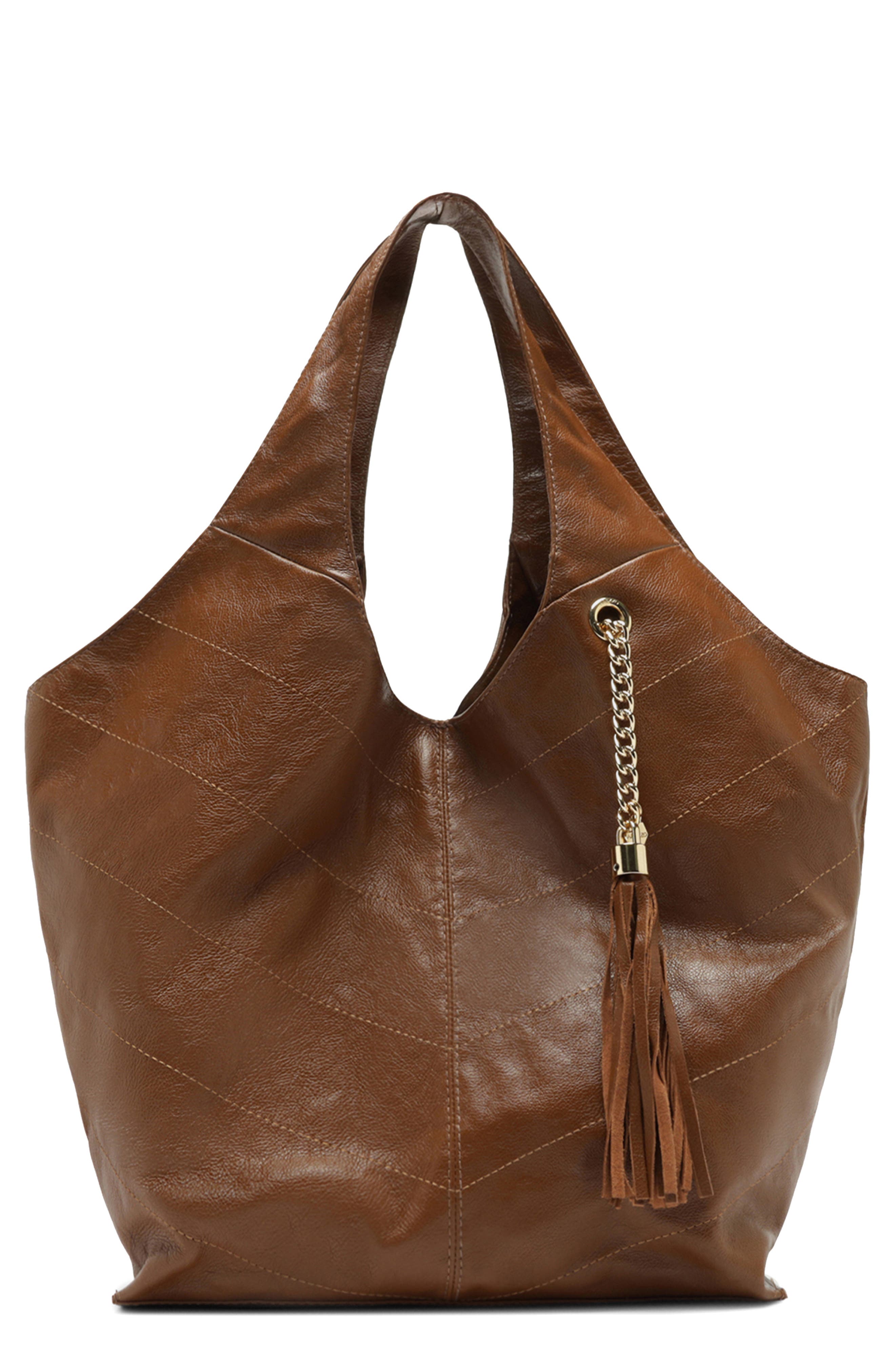 Arezzo Large Sonya Leather Hobo, Main, color, 