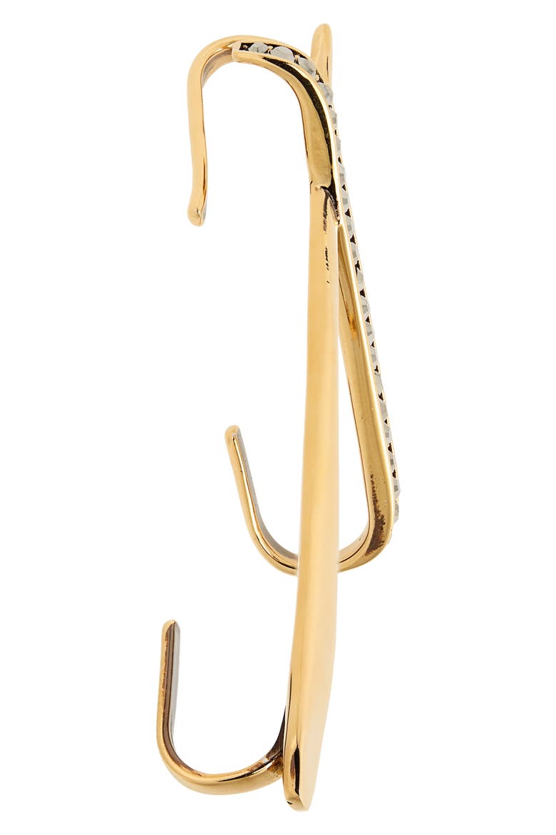 Alexander McQueen Right Ear Cuff, Alternate, color, ANTIQUE GOLD