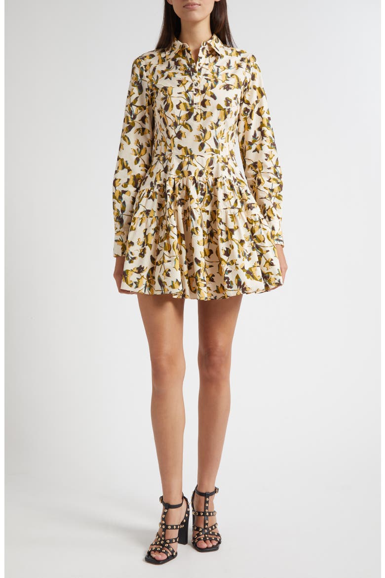 Nanette Long Sleeve Minidress, Main, color, LUCENT