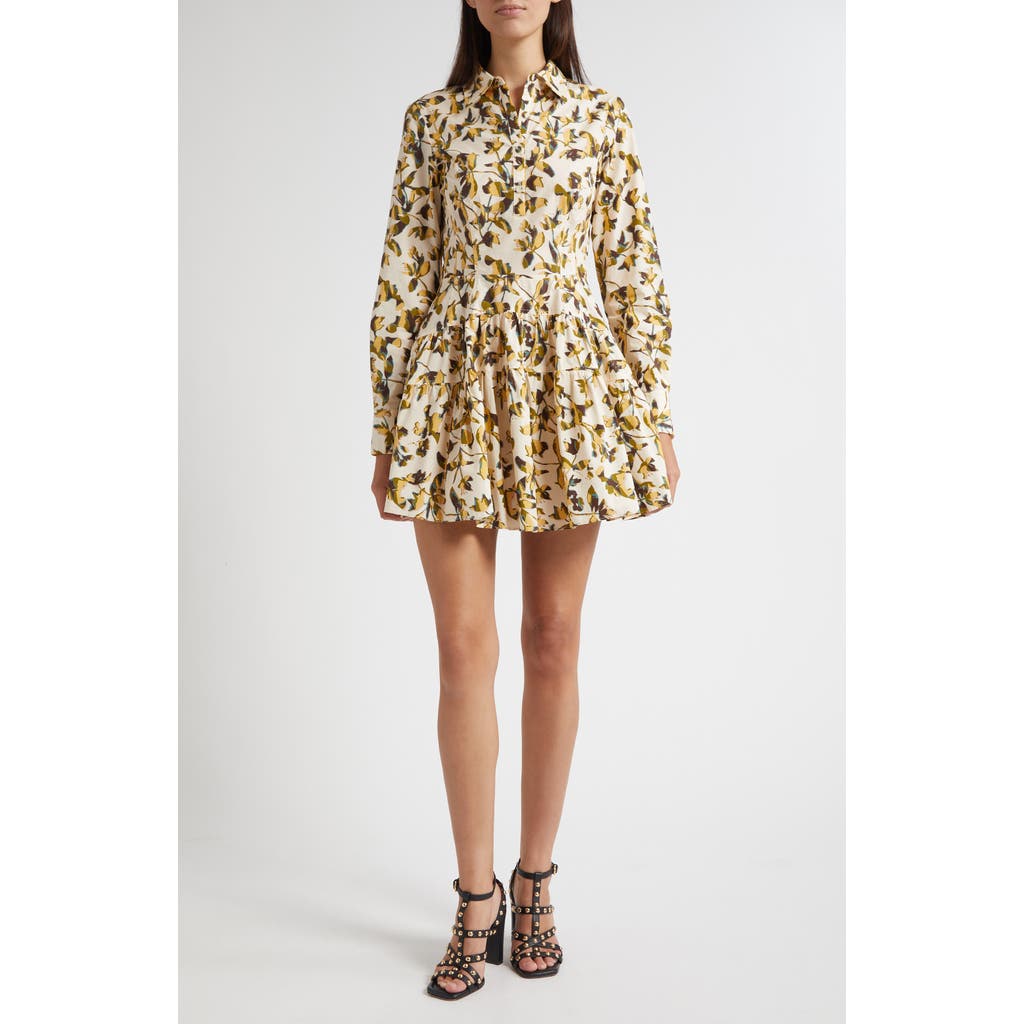 Ulla Johnson Nanette Long Sleeve Minidress In Burgundy