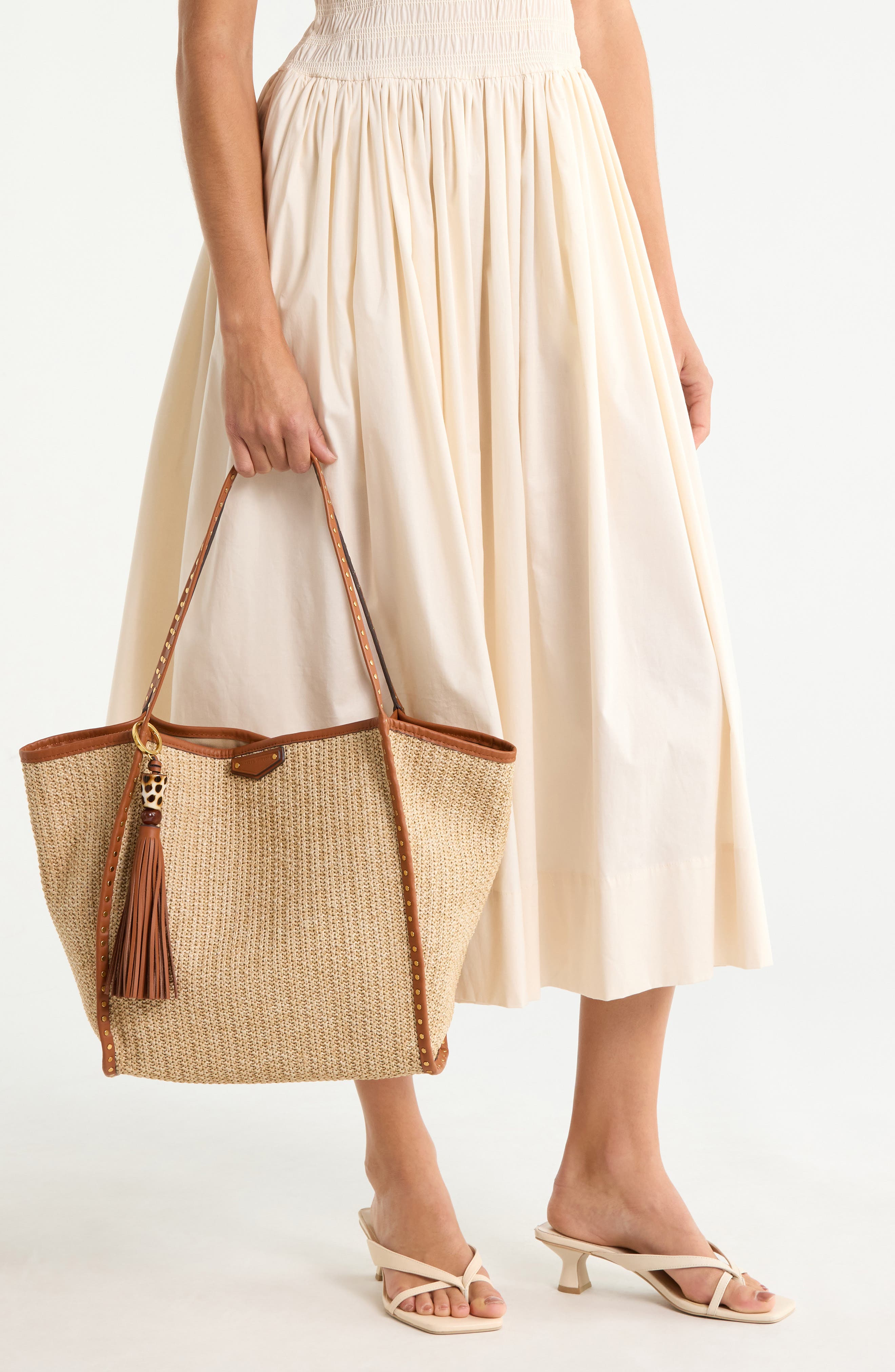 Dylan Raffia Tote Bag, Alternate, color, NATURAL