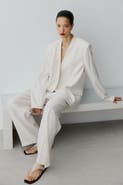 H&M Belted Tailored Trousers