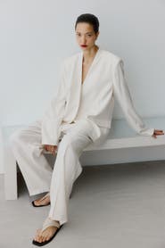 H&M Belted Tailored Trousers