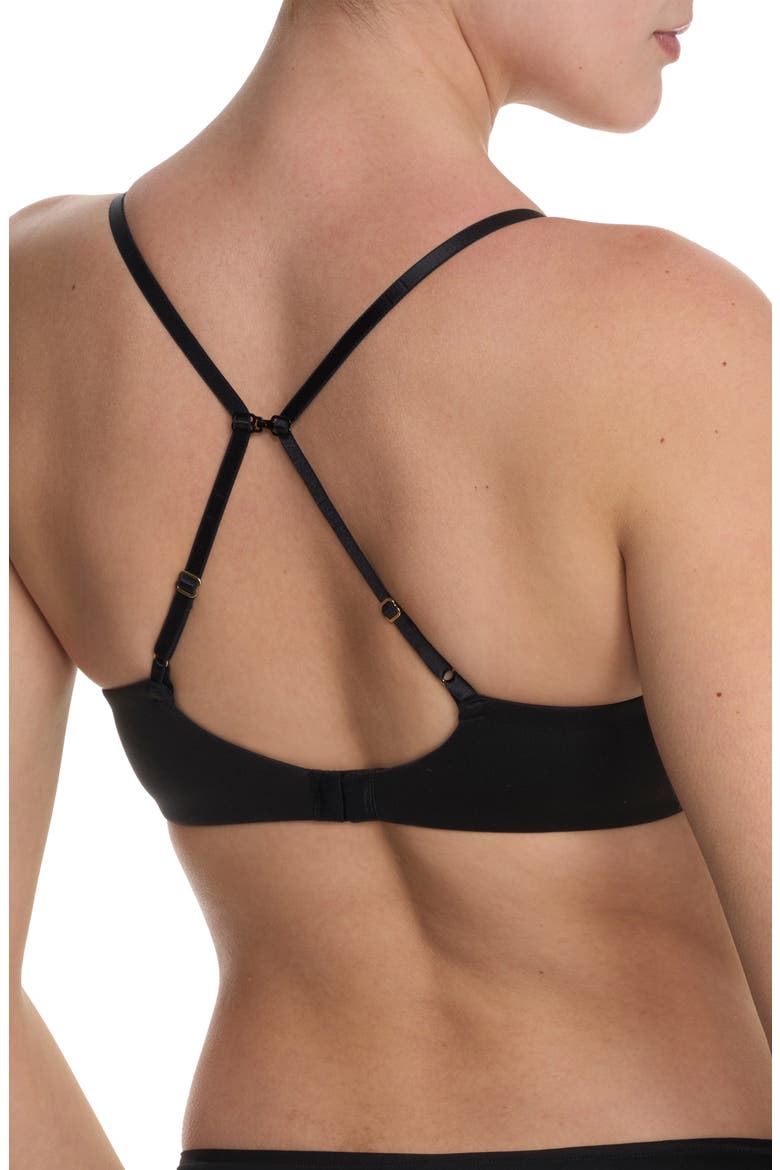 Soft Focus Comfort Underwire Convertible Demi Bra, Alternate, color, BLACK