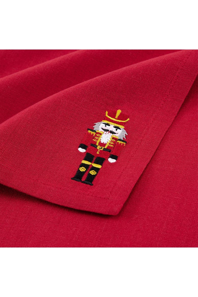Holiday Embroidered Napkins Set of 4, Alternate, color, Red
