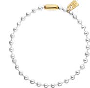 UNODE50 Sterling Silver Plated Ball Necklace