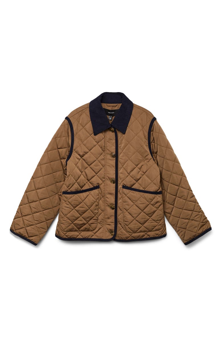 VERO MODA Emily Short Jacket, Alternate, color, Cub Detail Navy