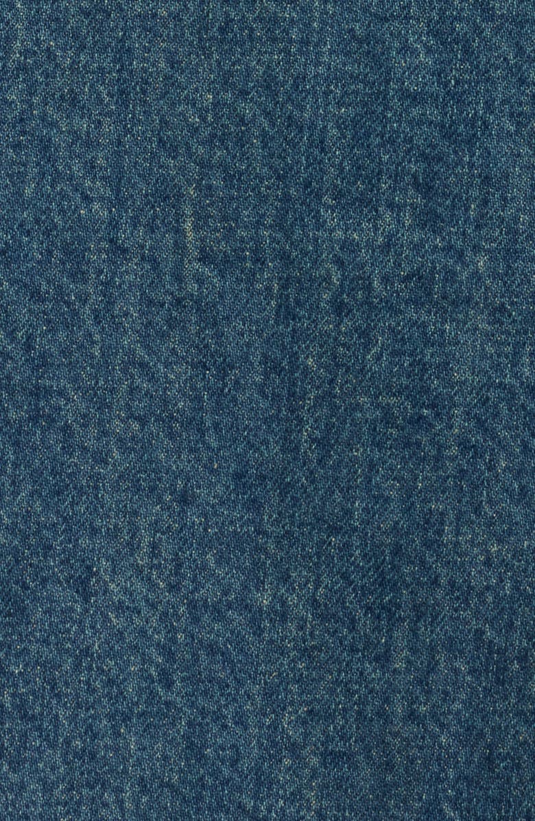 Helmut Lang DIstressed Uniform Denim Snap-Up Shirt, Alternate, color, Tinted Vintage - 2Ey