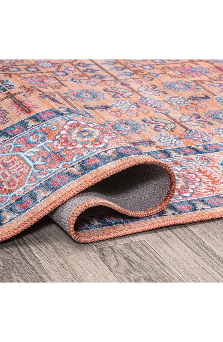 JONATHAN Y Kemer All-Over Persian Machine-Washable Round Area Rug, Alternate, color, Red/Blue