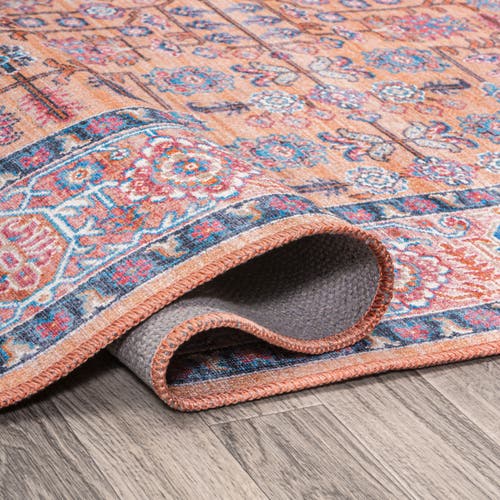Jonathan Y Kemer All-over Persian Machine-washable Area Rug In Red/blue