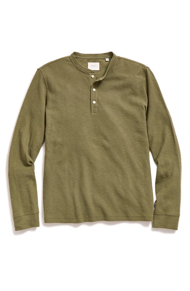 Billy Reid Slub Tuck Henley, Main, color, Lichen Green