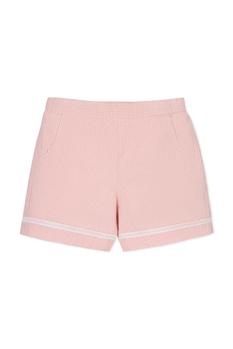 Kids' Organic Seersucker Pull-On Short, Main, color, Tonal Rose Seersucker