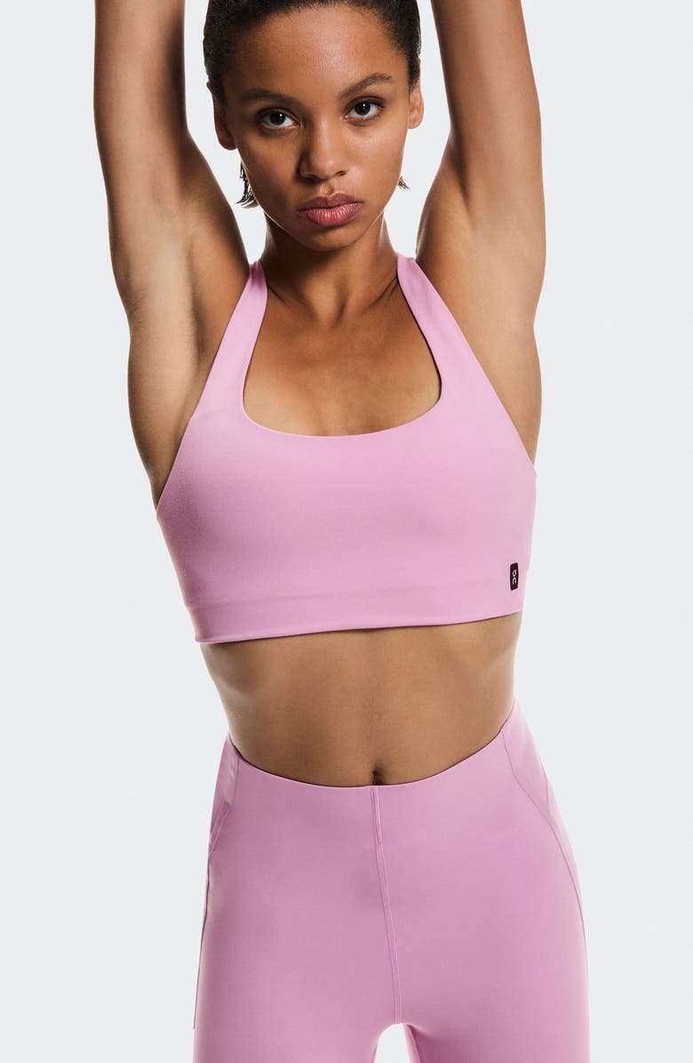 On Studio Sports Bra, Alternate, color, Sakura