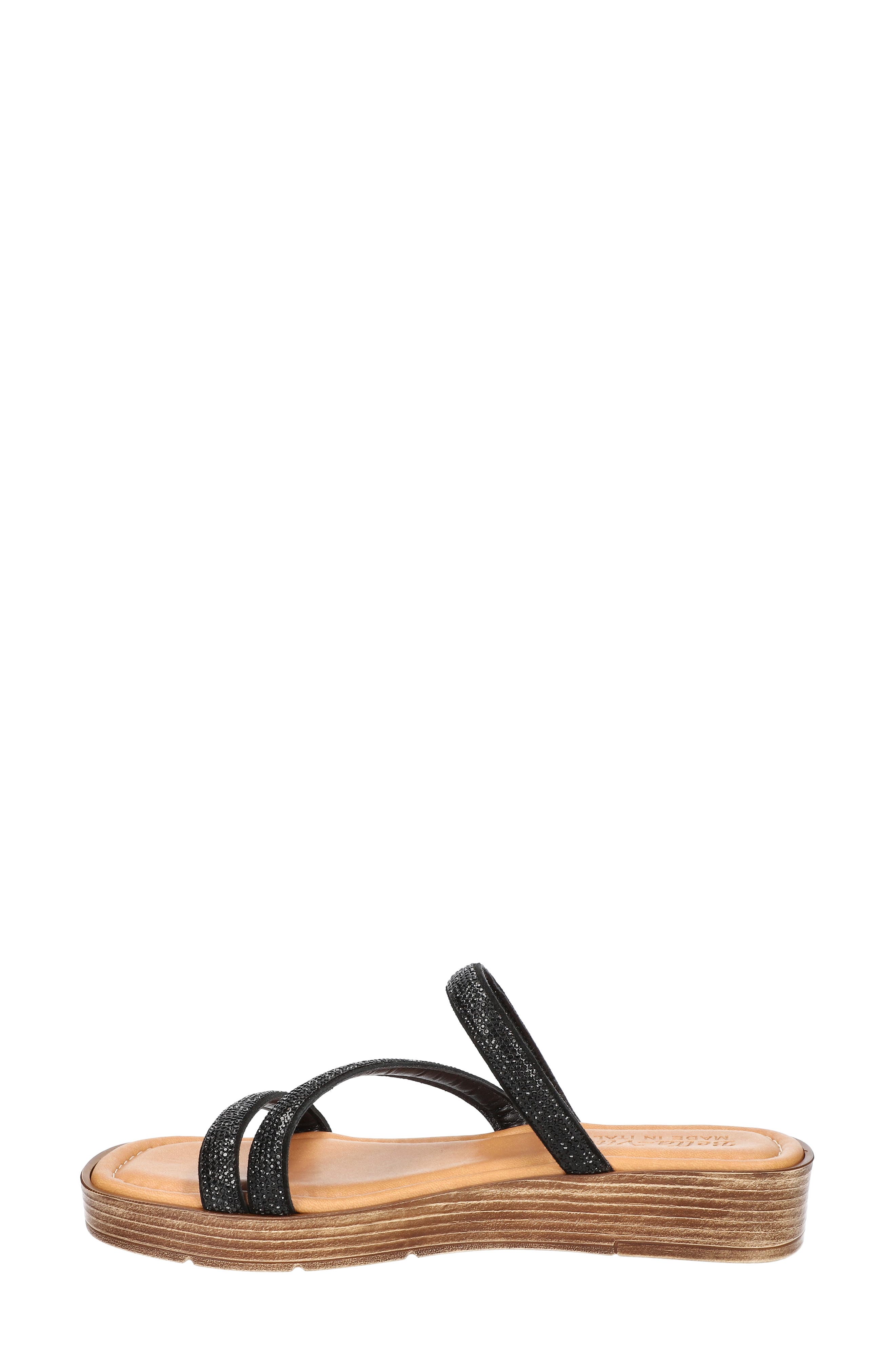 Ona Platform Slide Sandal, Alternate, color, BLACK METALLIC