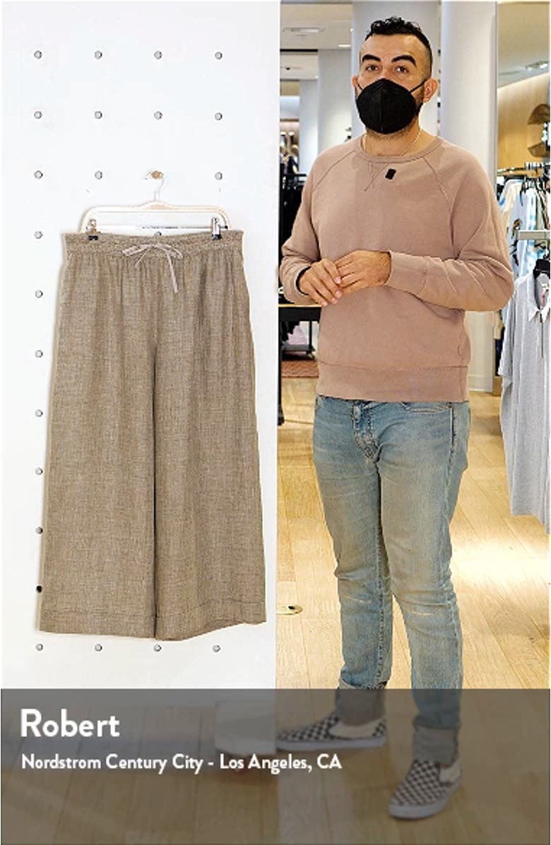 Riverside Wide Leg Crop Linen Pants, sales video thumbnail