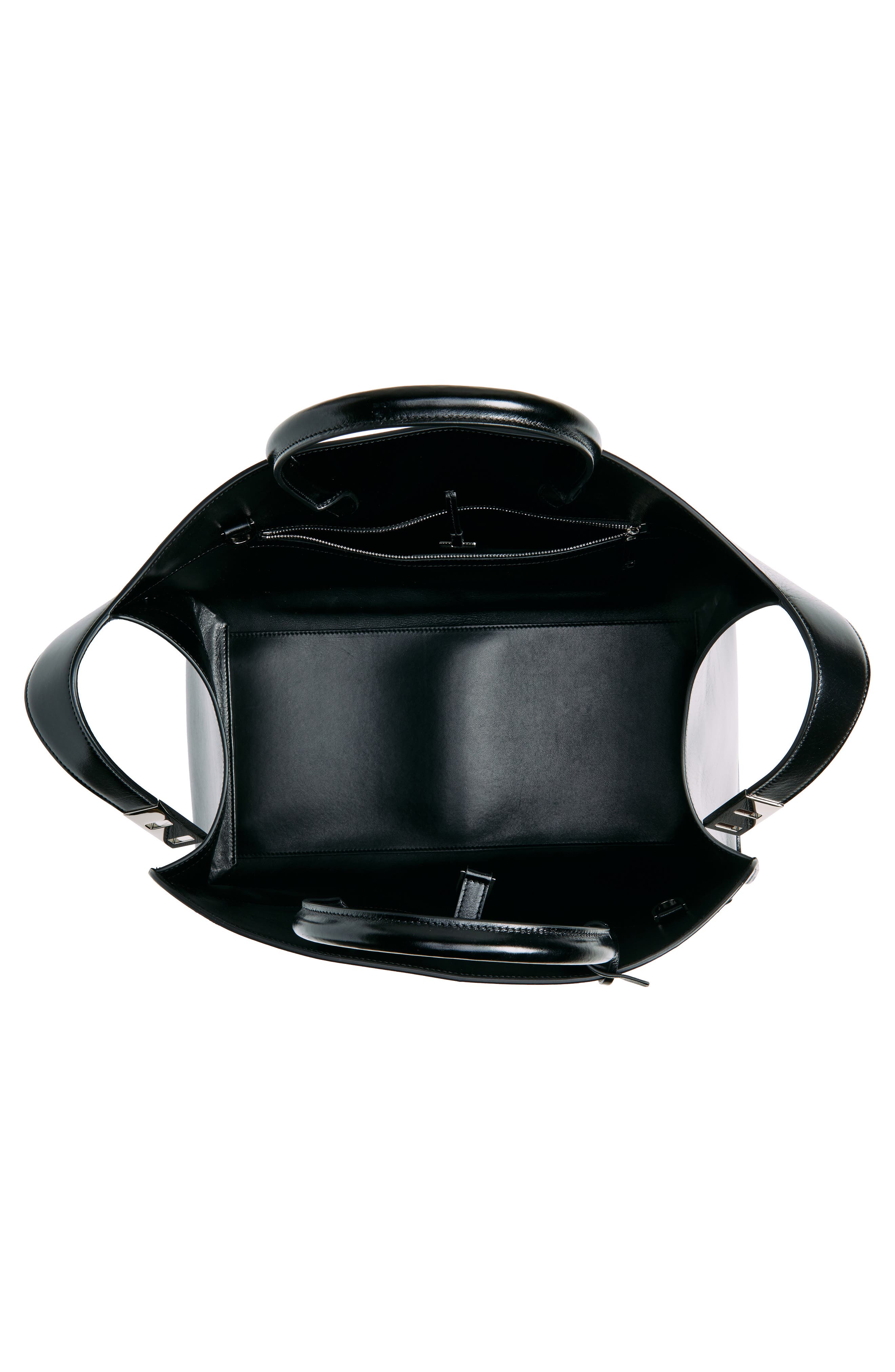 FERRAGAMO Medium Hug Zip Pocket Satchel Bag, Alternate, color, Nero