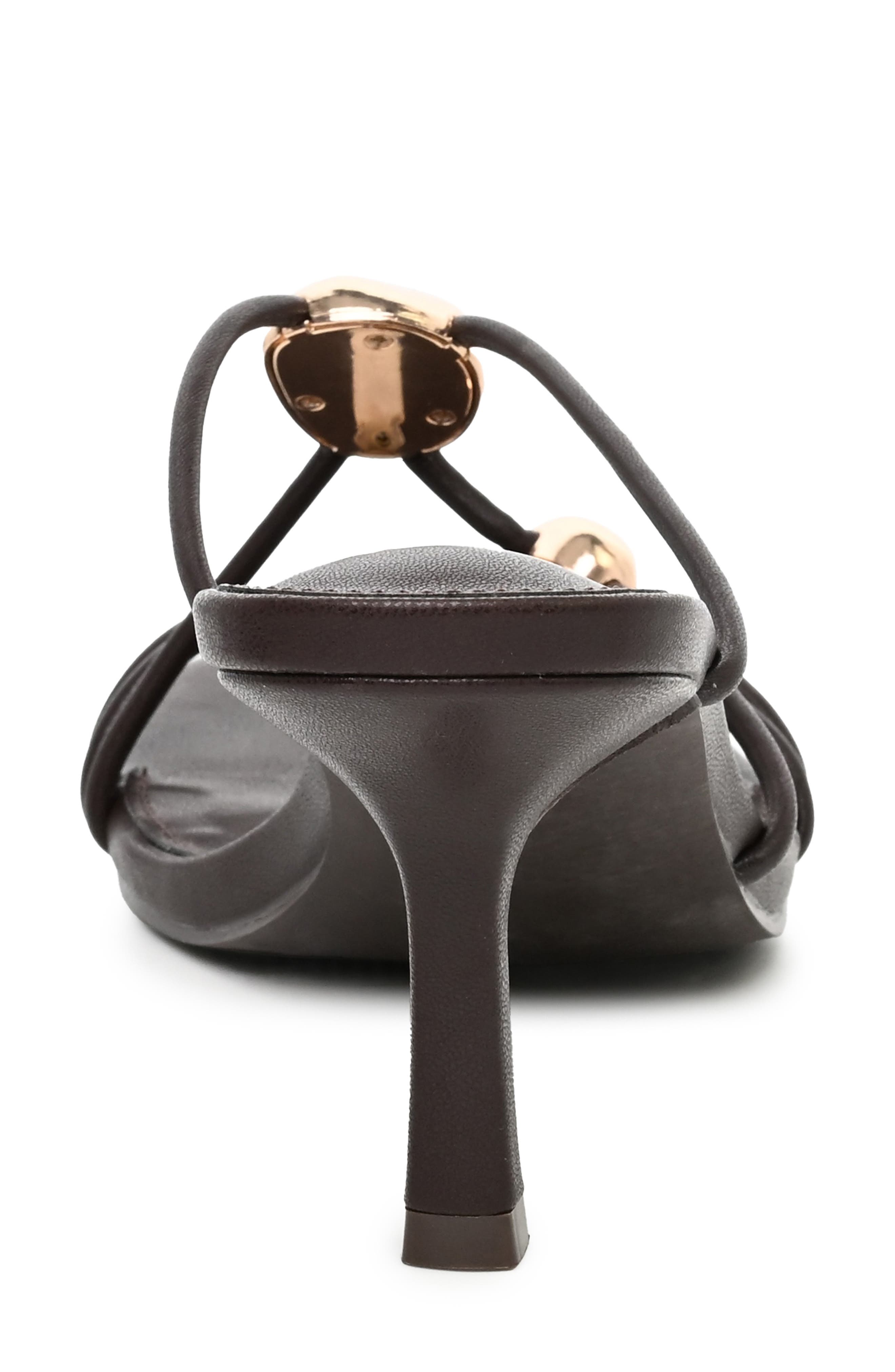 Dumas Strappy Heeled Sandal, Alternate, color, DK BROWN-GOLD