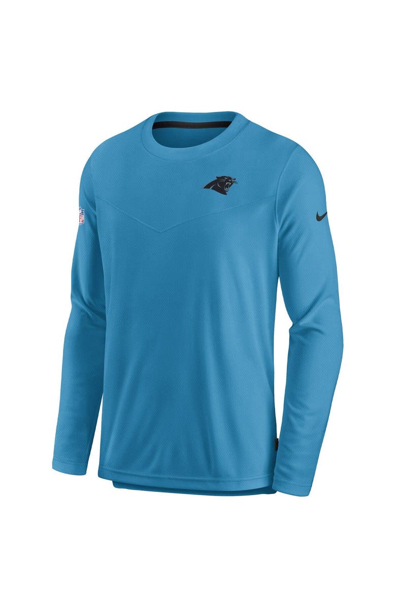 Nike Men's Nike Blue Carolina Panthers Sideline Lockup Performance Long Sleeve T-Shirt, Alternate, color, 