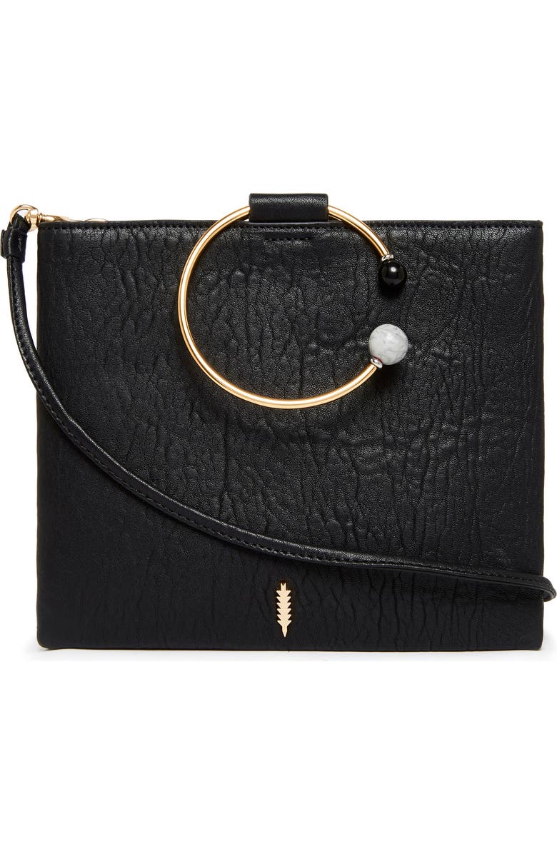 Thacker Le Pouch Beaded Ring Leather Crossbody Bag, Main, color,