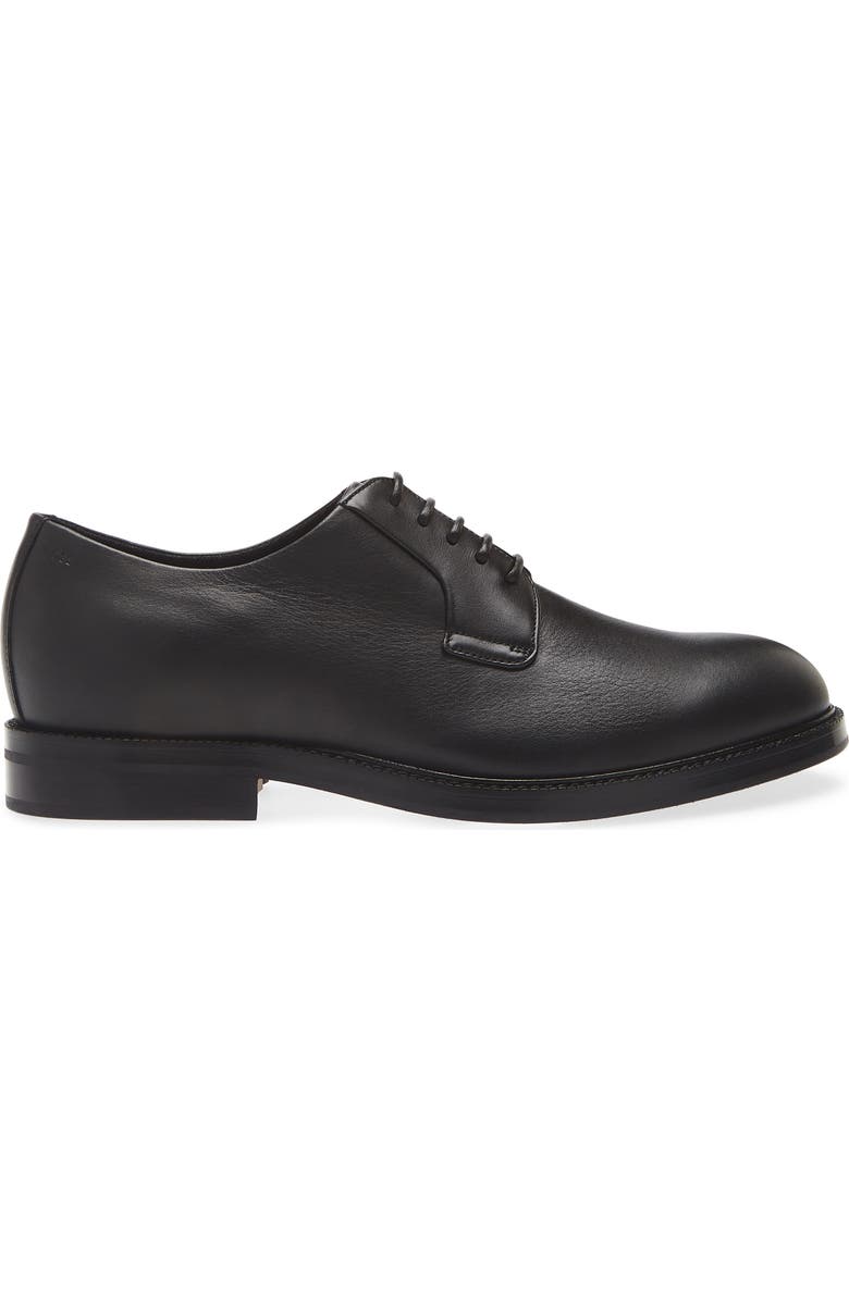 BOSS Dresletic Leather Plain Toe Derby, Alternate, color, Black