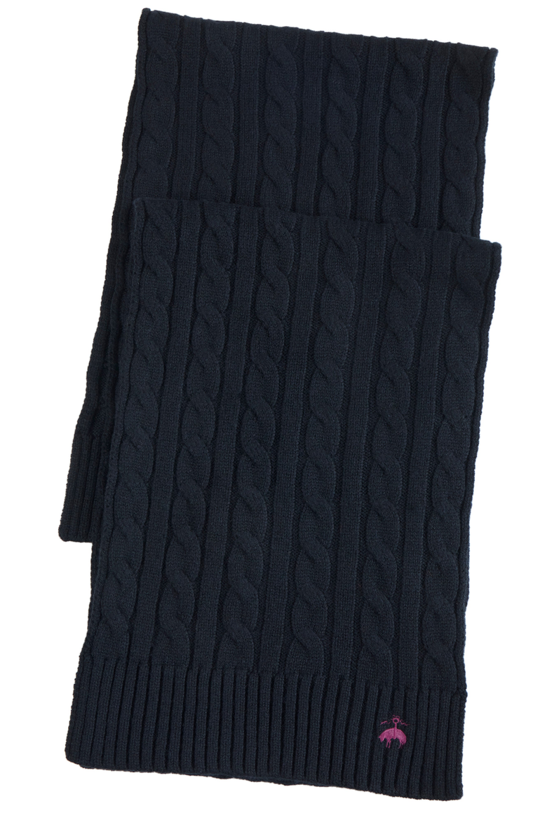 Cashmere Blend Classic Cable Scarf, Alternate, color, Black