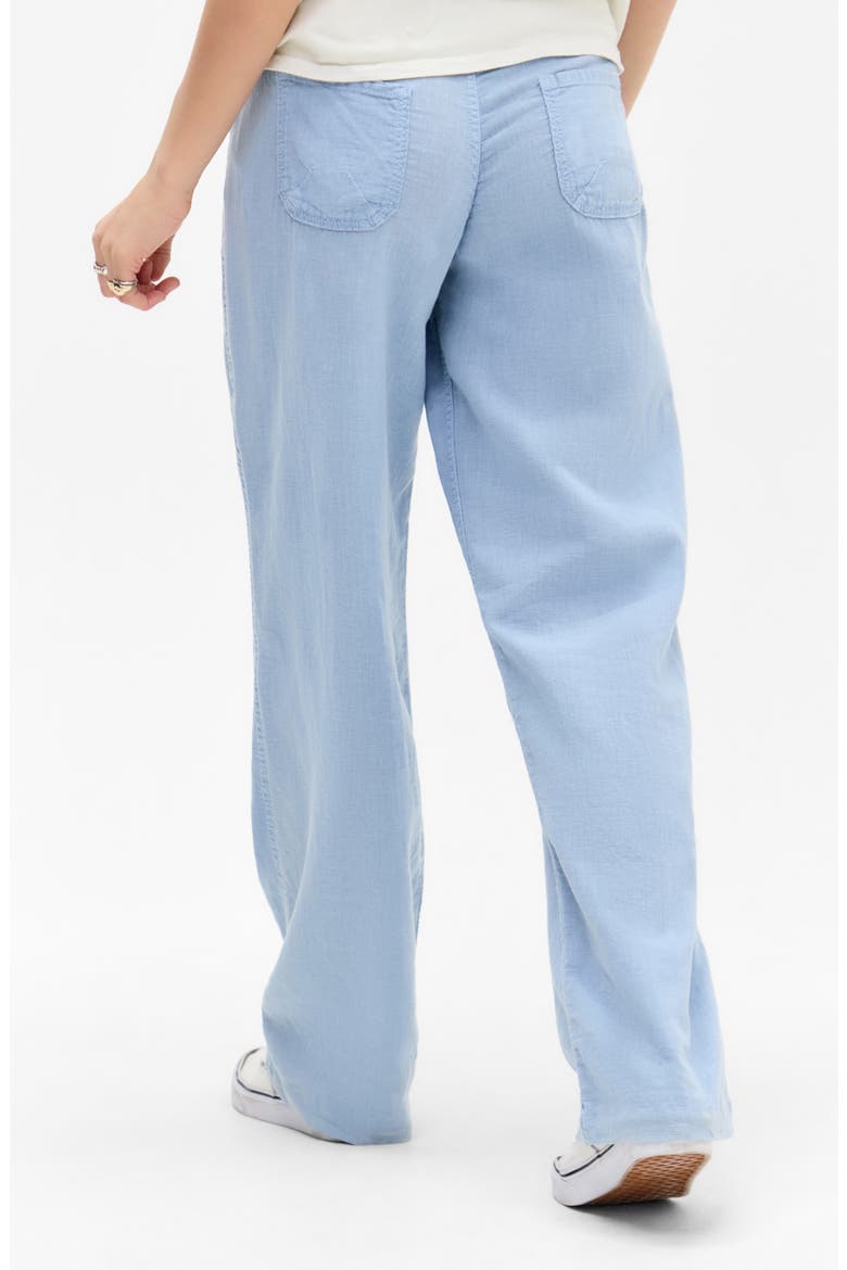 Five-Pocket Linen Blend Pants, Alternate, color, PALE BLUE
