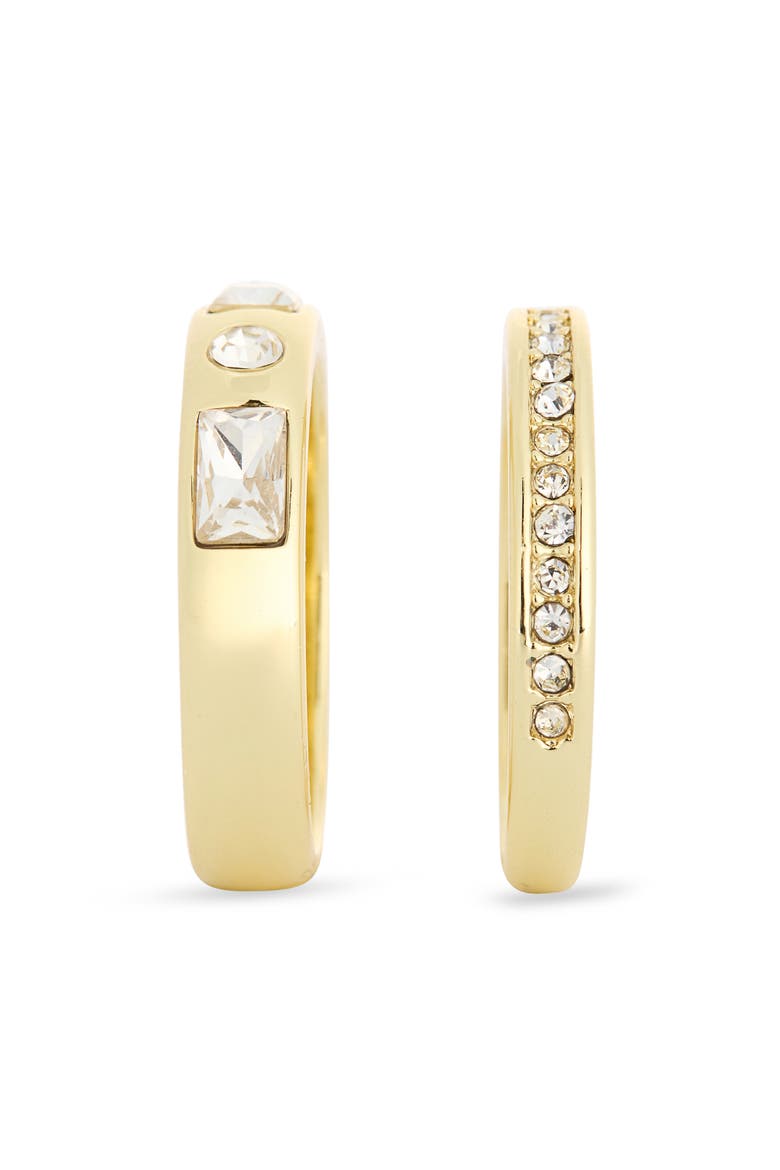 Pack of 2 Cubic Zirconia Stacking Rings, Alternate, color, CLEAR/ GOLD