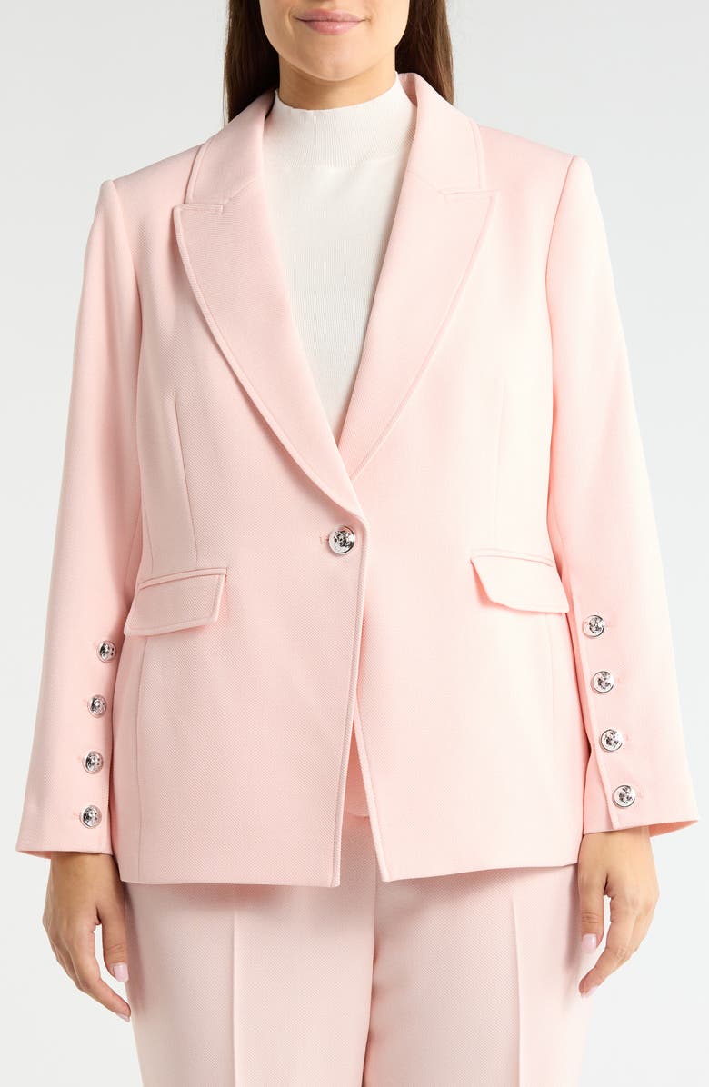 Tahari ASL One-Button Blazer, Alternate, color, Slipper Pink