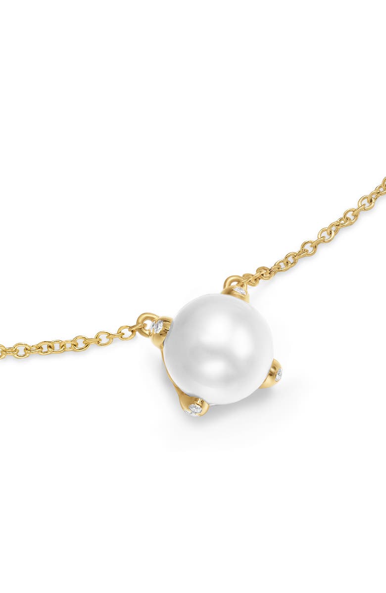 David Yurman Pearl Classics Necklace with Diamonds, 6.5mm, Alternate, color, Gold