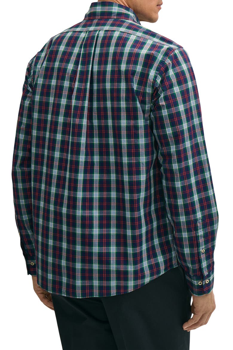 Cotton Poplin Button-Down Shirt, Alternate, color, HYDRANGEANAVYPLAID