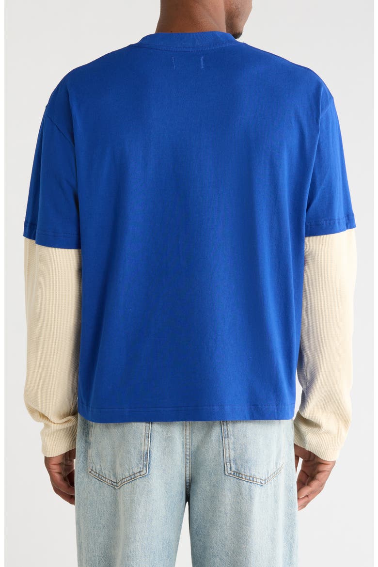 Honor Double Sleeve Cotton T-Shirt, Alternate, color, ROYAL BLUE