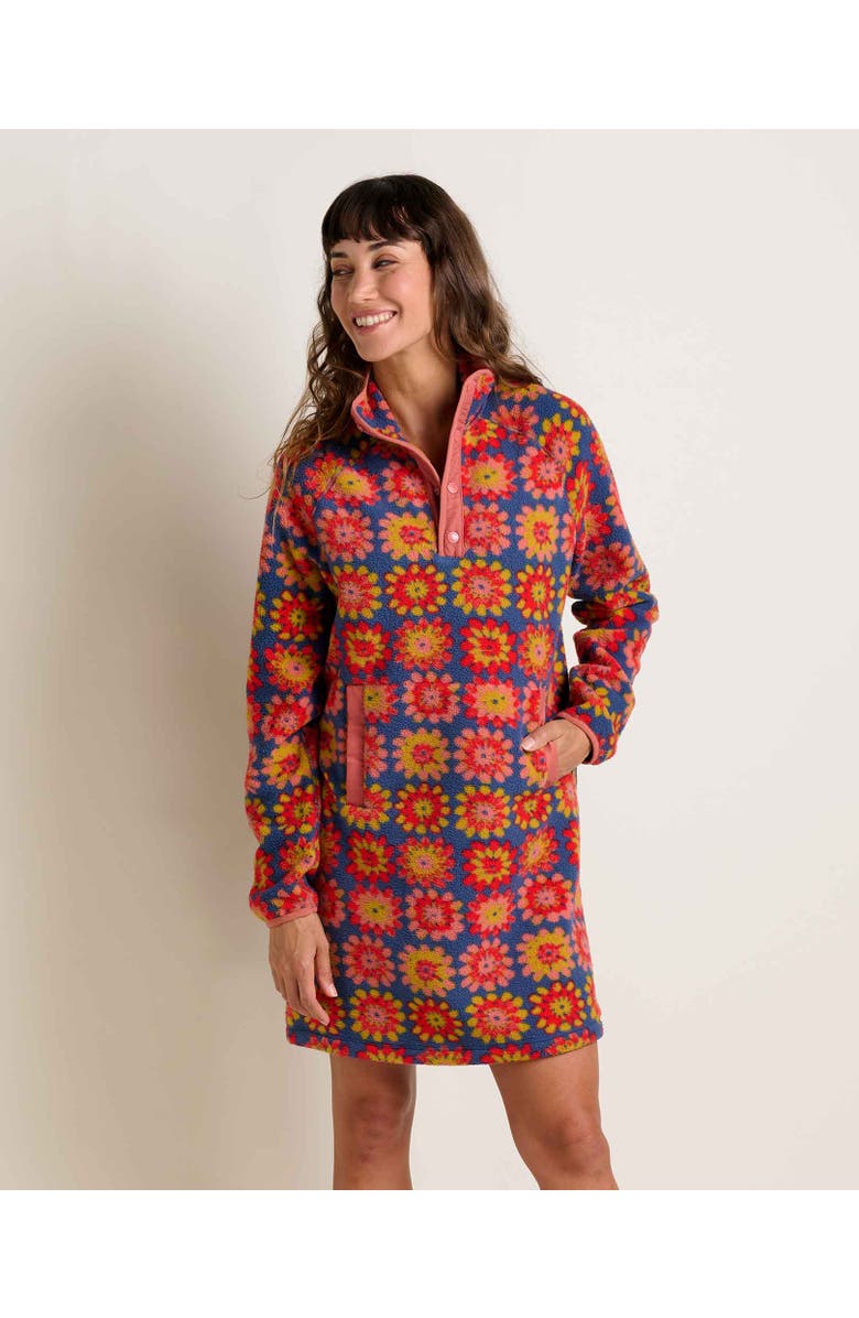 Toad & Co Campo Fleece 1/4 Snap Dress, Main, color, 