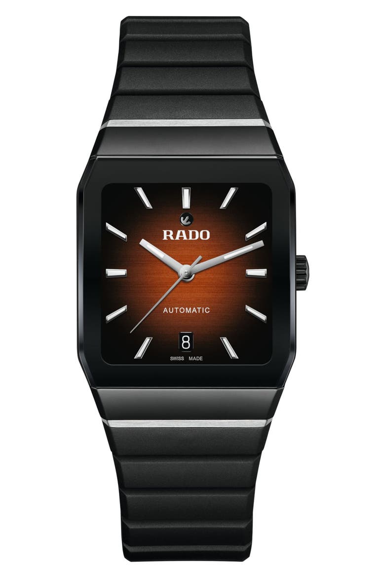 Anatom Automatic Bracelet Watch, 32.5mm, Main, color, BLACK/ ORANGE