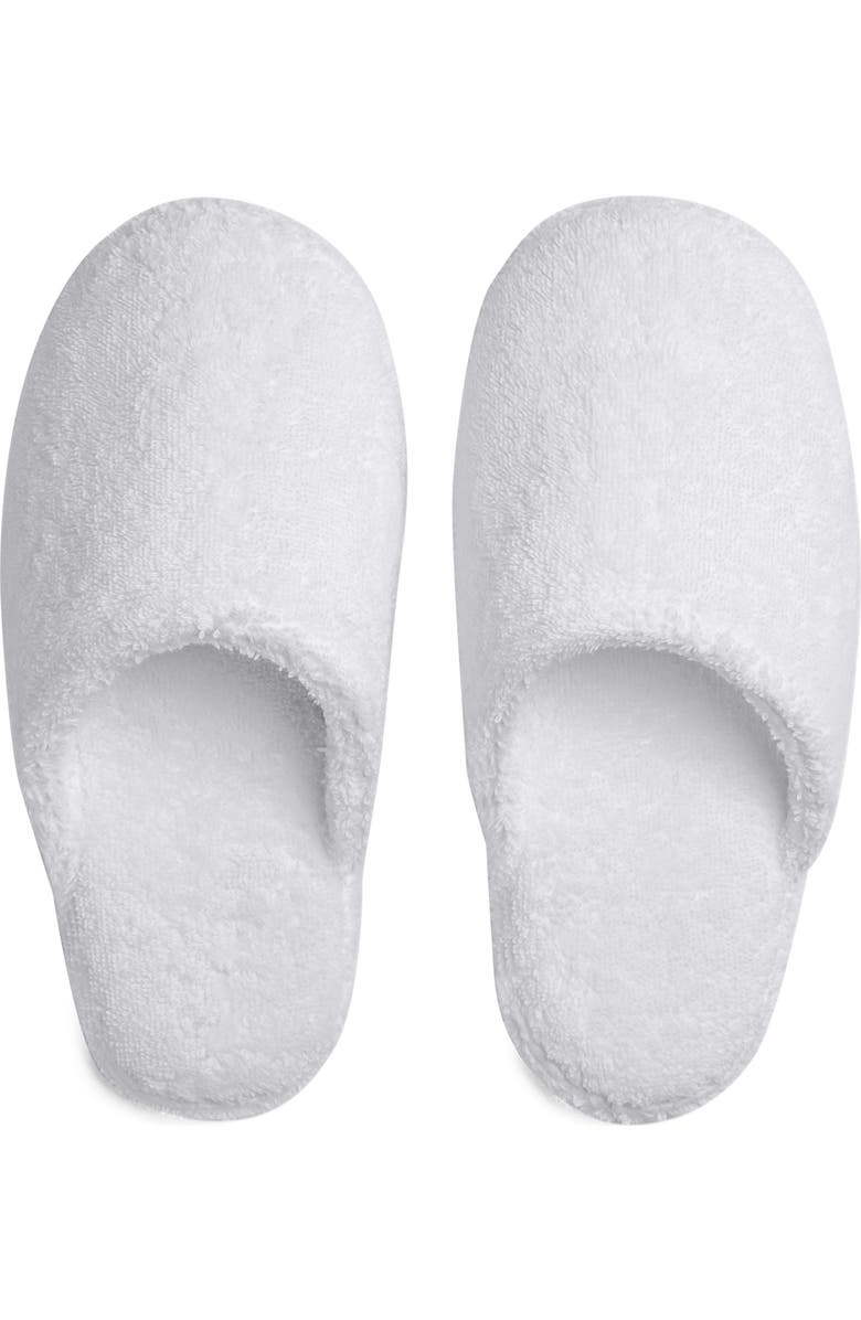Parachute Gender Inclusive Classic Turkish Cotton Slipper, Alternate, color, White