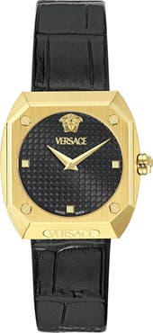 Versace Ren Leather Strap Watch, 35mm x 37mm